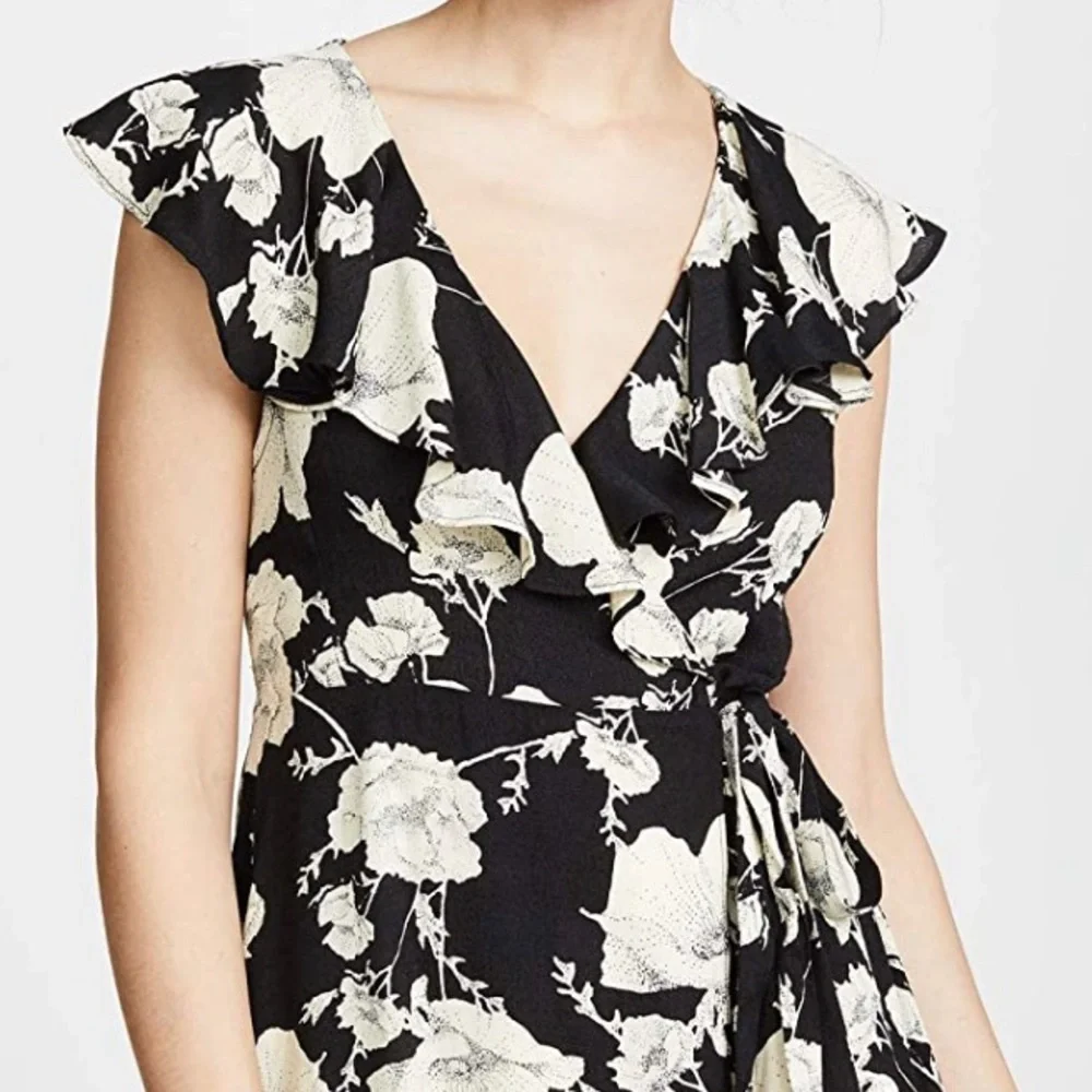 Free People French Quarter Mini Floral Wrap Dress - Picture 3 of 5